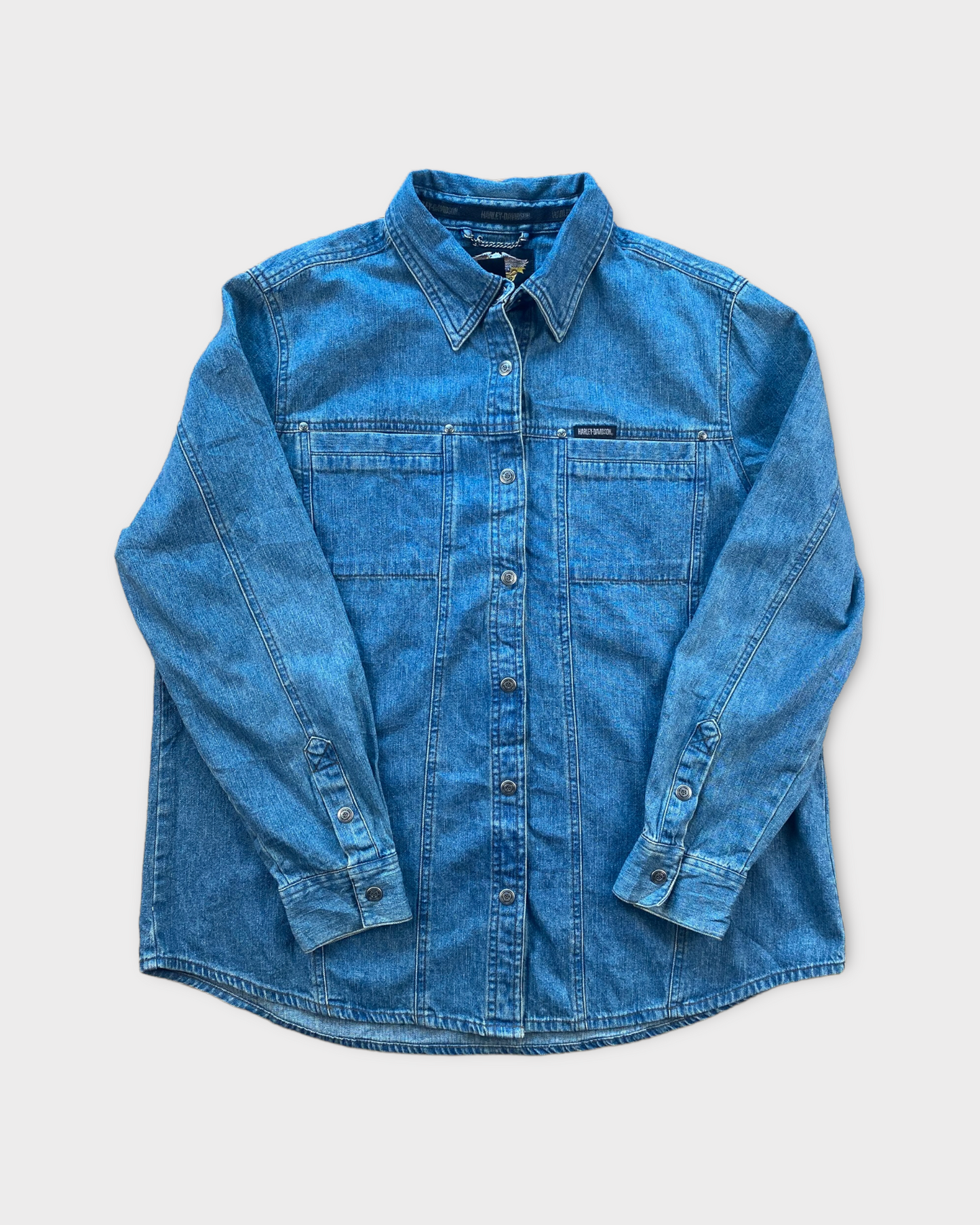 Denim Harley Davidson Button Down