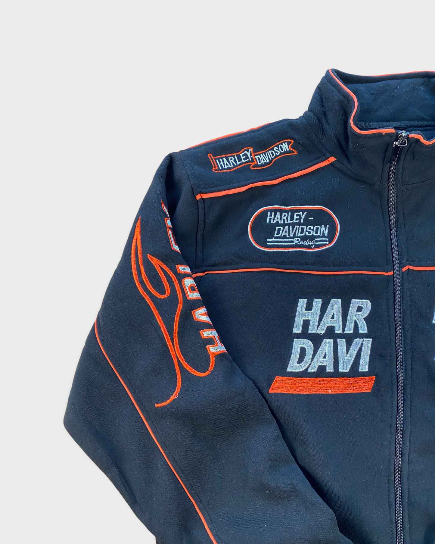 Harley Davidson Racing Embroidered Zip Sweatshirt