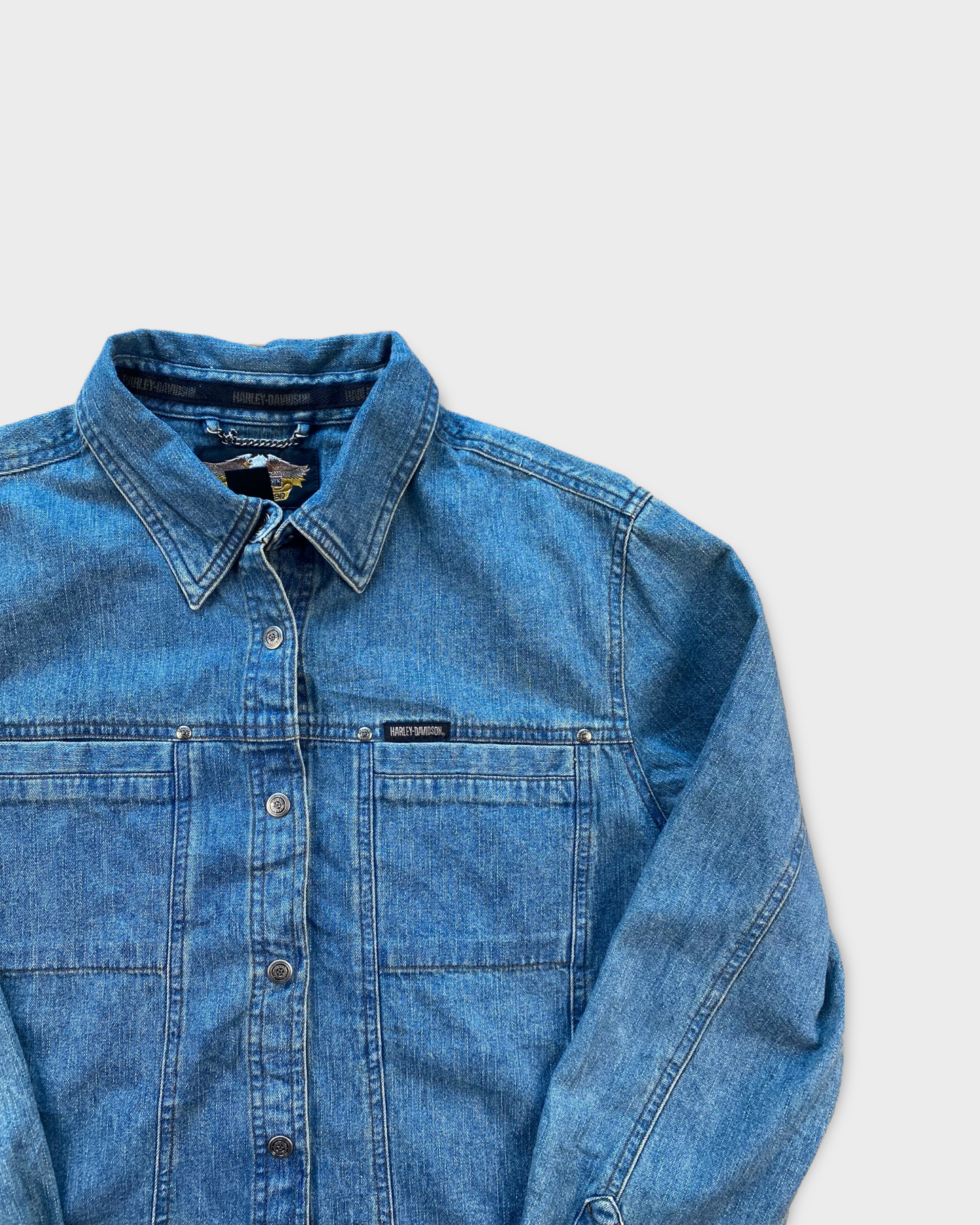 Denim Harley Davidson Button Down
