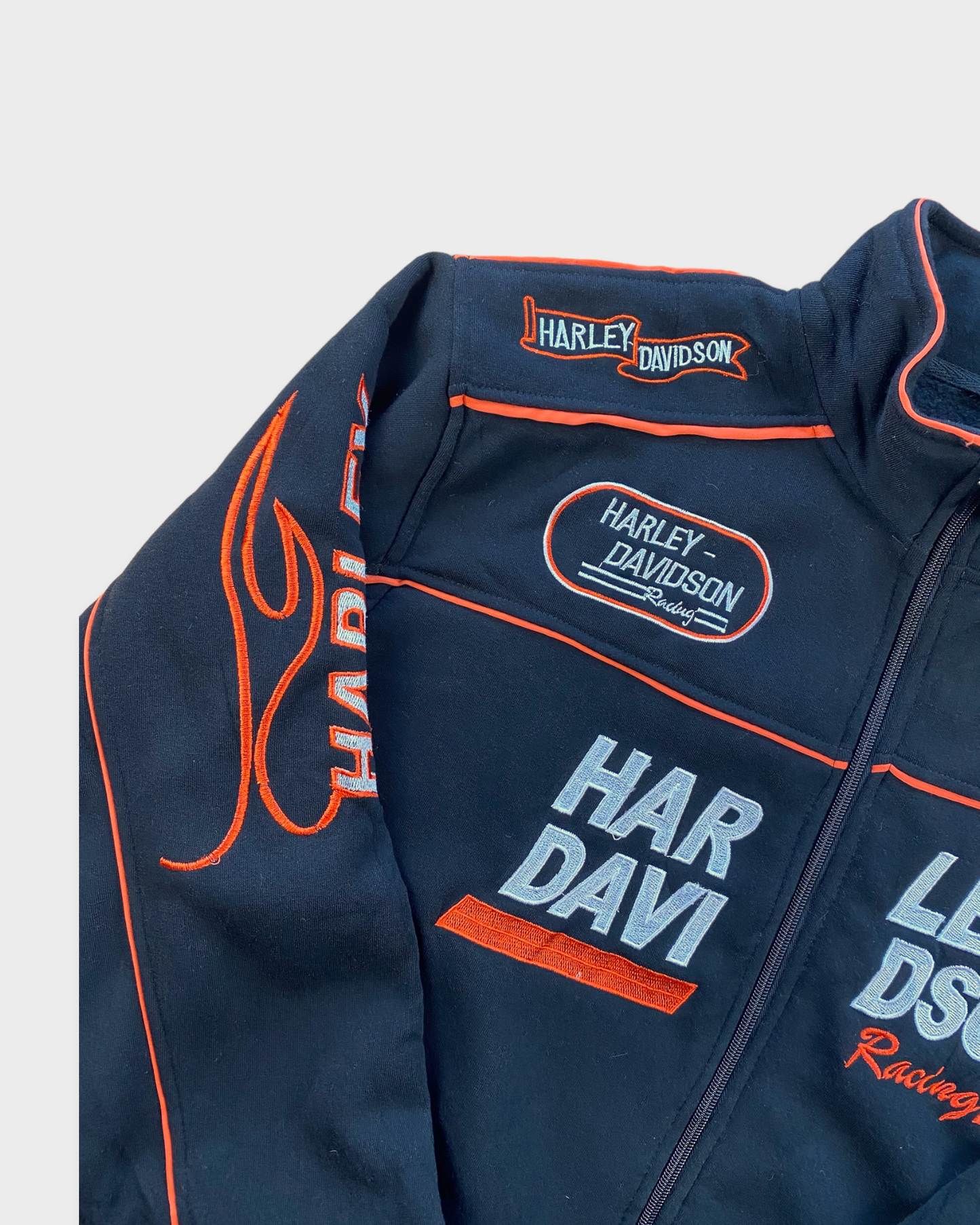 Harley Davidson Racing Embroidered Zip Sweatshirt