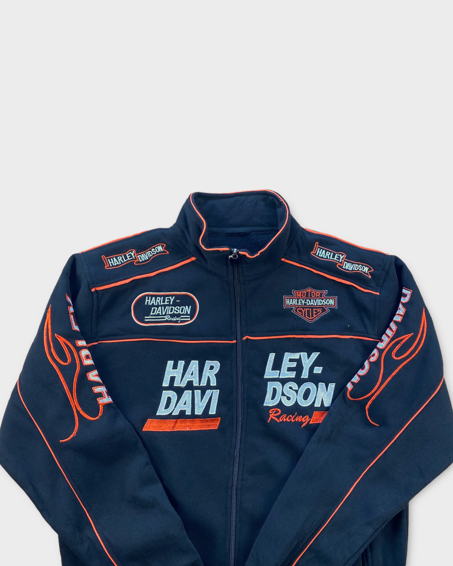 Harley Davidson Racing Embroidered Zip Sweatshirt