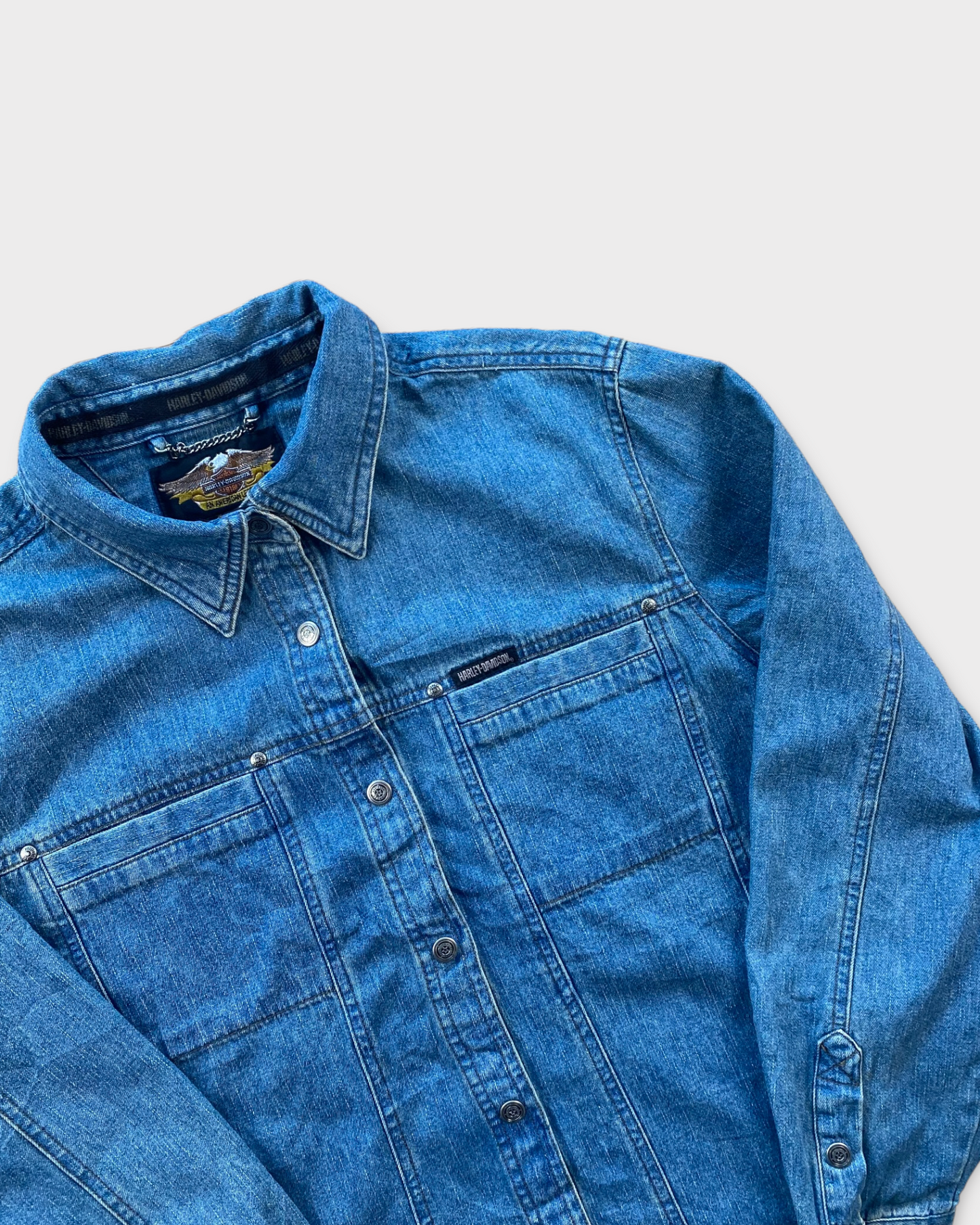 Denim Harley Davidson Button Down