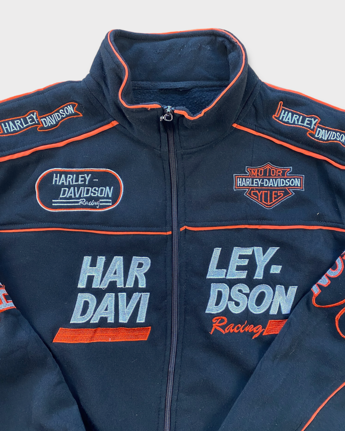 Harley Davidson Racing Embroidered Zip Sweatshirt